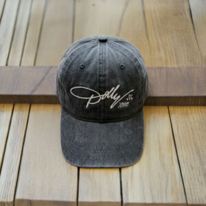 Embroidered Dolly Signature Washed Baseball Cap