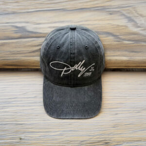 Embroidered Dolly Signature Washed Baseball Cap