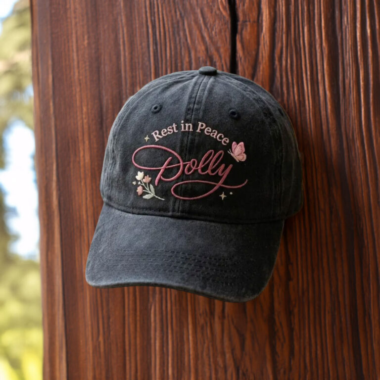 Memorial Washed Hat, Embroidered Rest in Peace Dad Cap