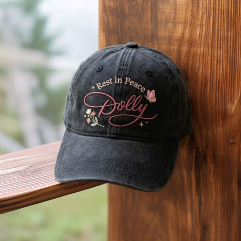 Memorial Washed Hat, Embroidered Rest in Peace Dad Cap